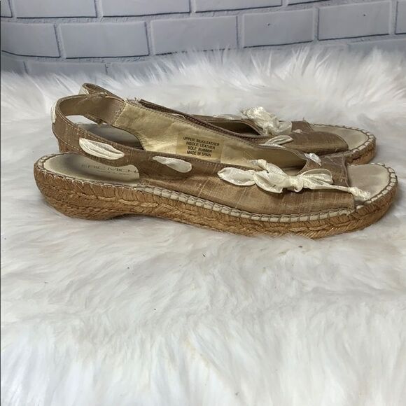Eric Michael Silk Espadrille  Sandals Size 40/9 - Picture 4 of 6